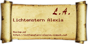 Lichtenstern Alexia névjegykártya